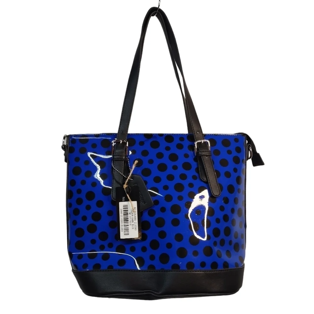 Dasein Blue & Black Faux Leather Bag Purse NWT